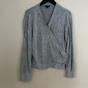 J.Crew Super Soft Faux Wrap Sweater Gray